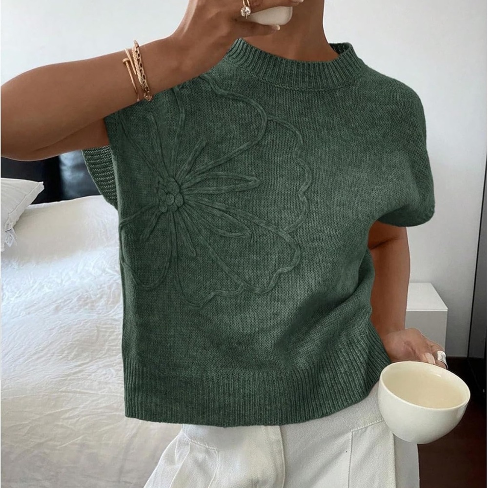 Chic Nation Green Sweater